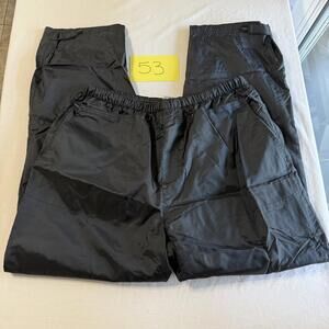 Athletic Works Black Nylon Coated Winter Pants Large